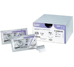 Safil® 6/0, 12 мм, 3/8, обратнорежущая